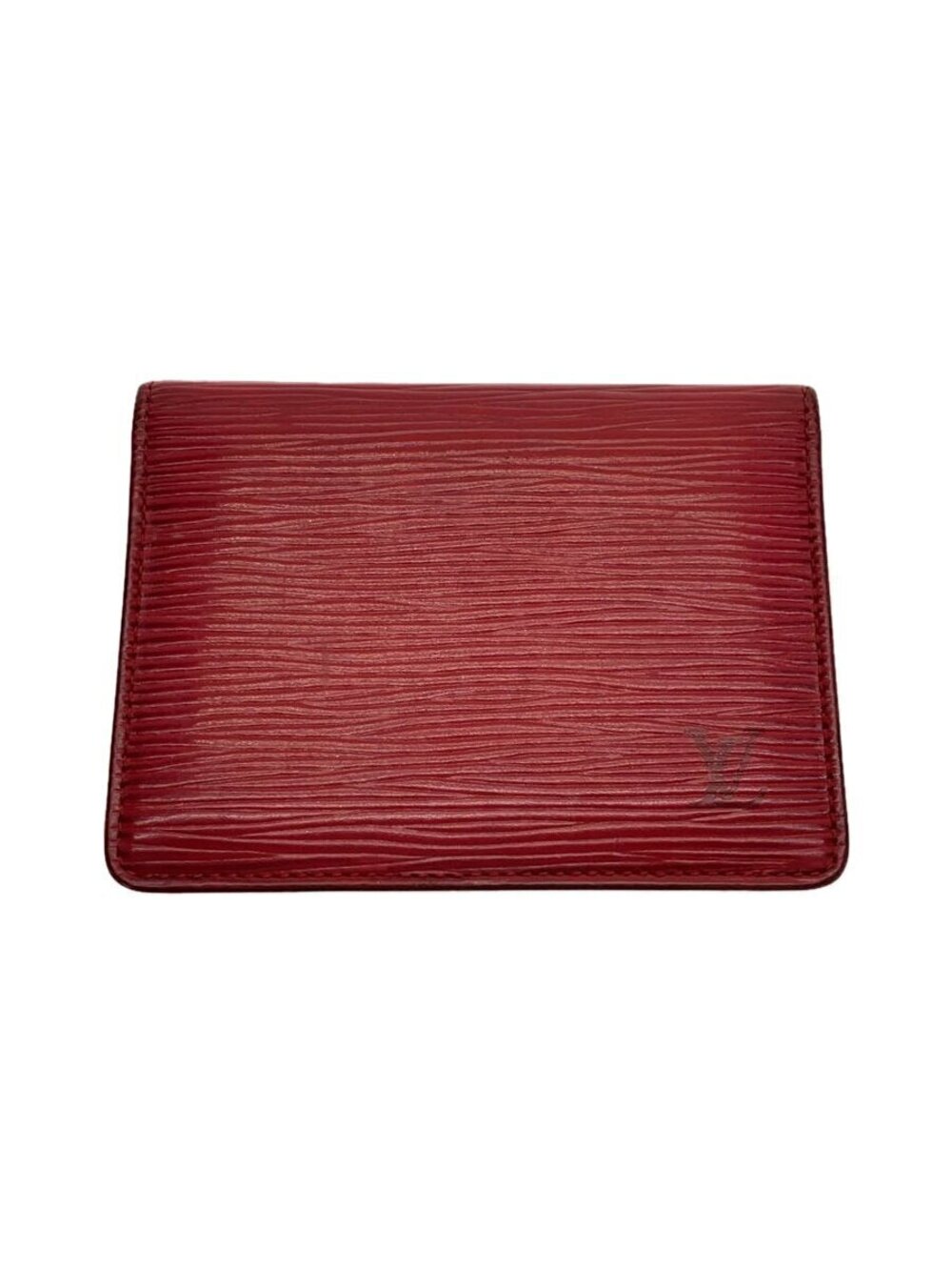 LOUIS VUITTON Porte Wallet Cartes Vertical Epi RED Pass Case Wallet RED